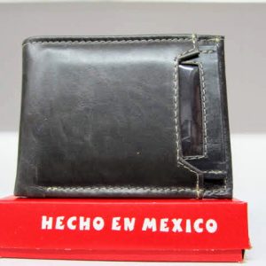 cartera de piel con tarjetero